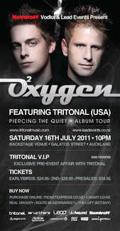Nemiroff Vodka & Lead Events present OXYGEN feat TRITONAL (USA)
