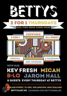 '2 FOR 1 THURSDAYS' w DJs Gus, Micah, B-Lo & Kev Fresh