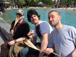 Mex and Prefuse 73 chillin in Bris Vegas