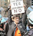 Man burns '  In Anti War protest