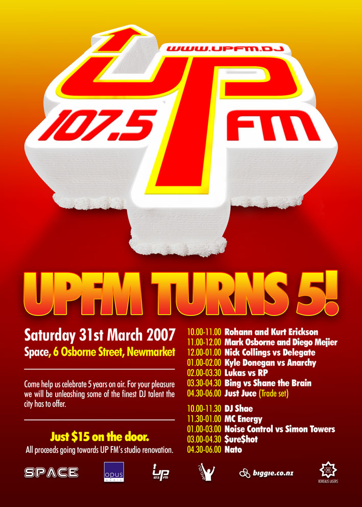 UP FM 5th Birthday! flyer