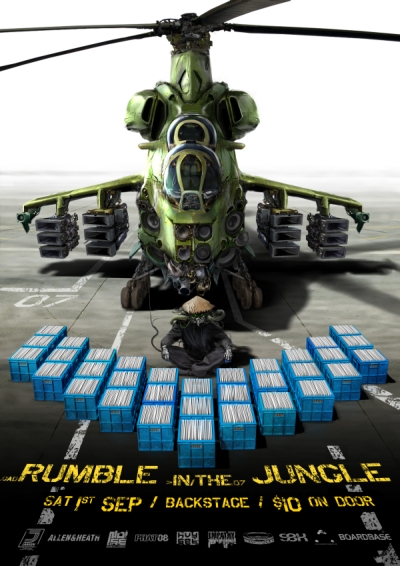 Rumble in the Jungle Dunedin Heat flyer