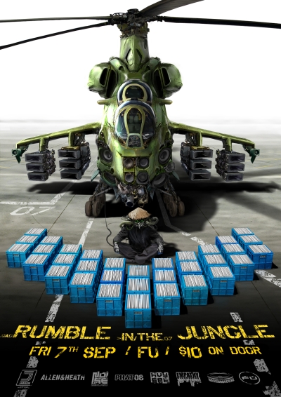 Rumble in the Jungle Auckland Heat flyer