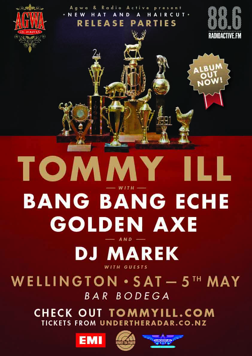 Tommy Ill Release Party with Bang Bang Eche & Golden Axe flyer